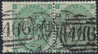 GB QV SG 90 1s Green Plate 1 (RE, RF) Pair