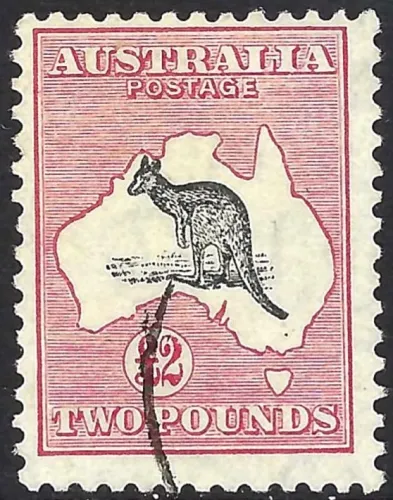 Australia SG138 £2 Kangaroo & Map High Value (VFU).