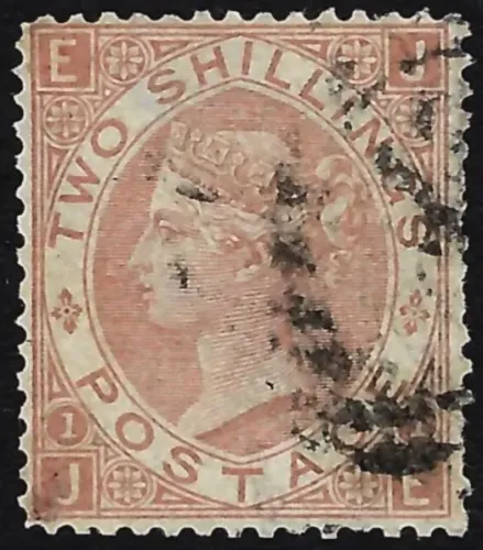 GB qv sg.121 2/- brown (je) sg cat £3,800