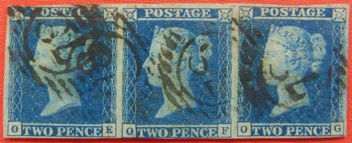 GB QV SG14 ES11b 2d Blue OG Re-Entry