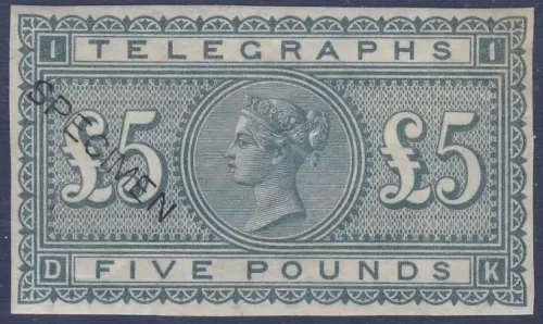 £5 Telegraphs Grey-Green Colour Trial