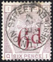 SG.162 6d on 6d Lilac Plate 18 (QI)