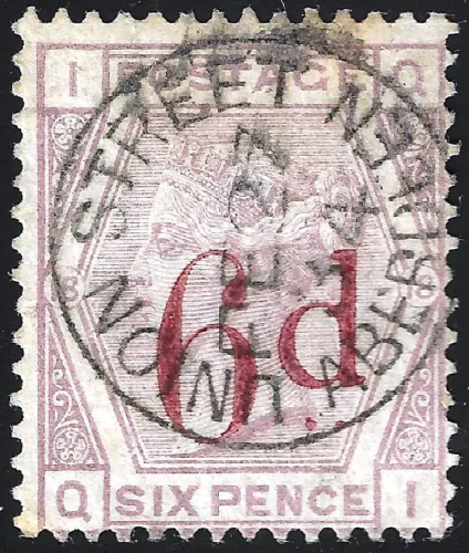 SG.162 6d on 6d Lilac Plate 18 (QI)
