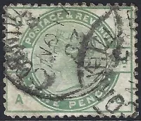 GB QV SG195 9d Dull Green (AQ)