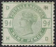 GB QV SG195 9d Dull Green (HD)