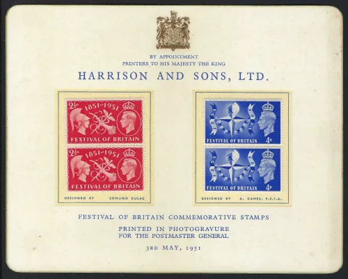 Harrison & Sons 1951 Festival of Britain presentation card (Scarce)