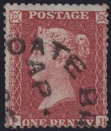 GB QV SG.29 C8 1d Red with Scarce COATE BRIDGE Cancel