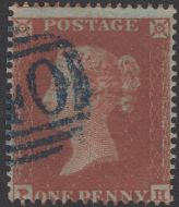 SG17 1d Red (PH) with BLUE Numeral Cancel