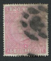SG134 1867/ 83 5/- Rose (AE) Plate 4
