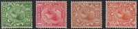 GBKGV SG 418a-421b 1924-26 ½d-2d, wmk Block Cypher SIDEWAYS. Fresh MNH. cat £288 MNH.