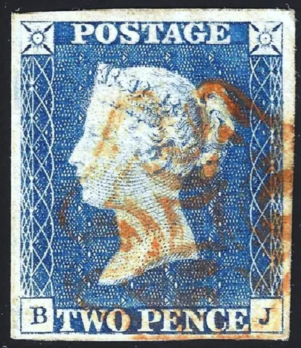 SG.5 2d Blue Plate 1 (BJ) with Orange-Red MX