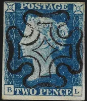 SG.5 2d Blue Plate 1 (BL) with Perfectly Struck Black MX