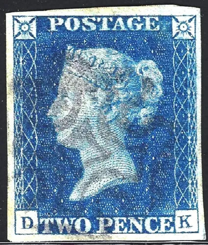 SG.5 2d Blue Plate 2 (DK) with Faint Black MX