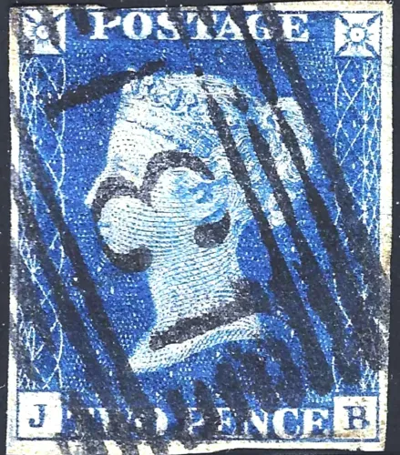 SG.5xc 2d Blue Plate 2 (JB) with 1844 Type Cancel