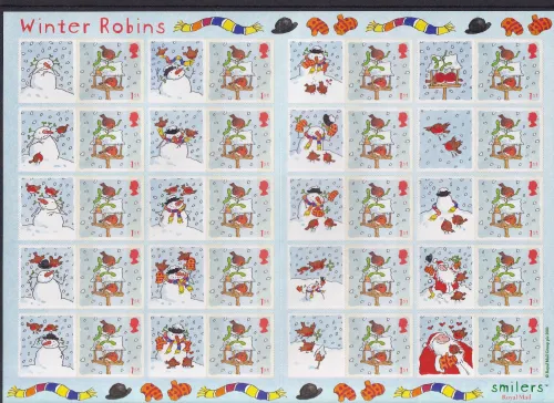 LS14 2003 Winter Robins Smilers Sheet