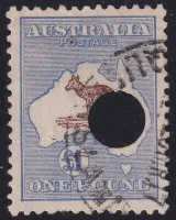 Australia SG.15 £1 Brown & Blue 1st Watermark